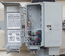 Network Interface Device inside wiring att phone box 